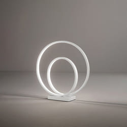 Perenz - Lampada Da Scrivania Moderna Ritmo Metallo Bianco Acrilico Led 28W 3000K