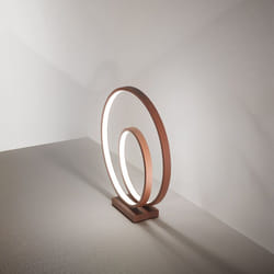 Perenz - Lampada Da Scrivania Moderna Ritmo Metallo Cannella Acrilico Led 28W 3000K