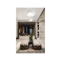Perenz - pandora Plafoniera 1 luce in metallo verniciato bianco opaco attacco E27 d.40cm