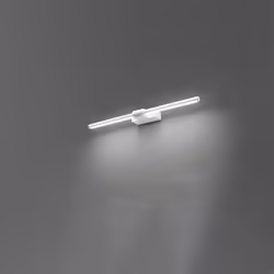 Collezione Line LA LUCE CHE SEGUE LA TUA LINEA Applique da parete orientabile in metallo con finitura bianca e dettagli in ac ...