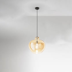 Perenz - Lampadario Alluminio Contemporaneo Bowl Ambra 1 Luce E27