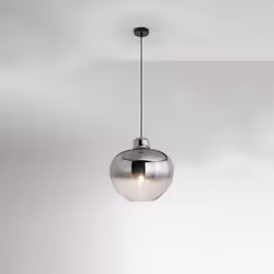 Collezione Bowl LA LUCE CHE CADE DAL CIELO Sospensione realizzata in metallo verniciato di color crom e presenta una coppa in ...