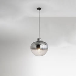 Perenz - Sospensione Contemporanea Bowl Metallo Cromo Vetro Fumè 1 Luce E27