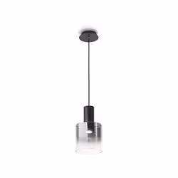 Collezione Hugo LA SOSPENSIONE CHE RIFLETTE IL TUO STILE Sospensione elegante struttura in alluminio in nero lucido con paral ...