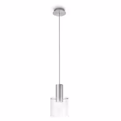 Collezione Hugo LA SOSPENSIONE CHE RIFLETTE IL TUO STILE Sospensione elegante struttura in alluminio in cromo lucido con para ...