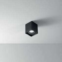 Perenz - Plafoniera Moderna Brick Metallo Grigio Vetro 1 Luce Gu10