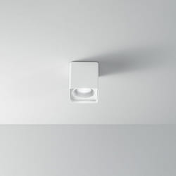 Perenz - Plafoniera Moderna Brick Metallo Bianco Vetro 1 Luce Gu10