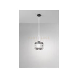 Perenz - pendente in vetro plisse' 6778 fu fume' spacchiato