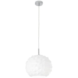 Perenz - Sospensione Contemporanea Meteora Metallo Bianco Vetro 1 Luce E27