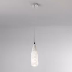 Collezione Flut SOSPENSIONE CHE TI FA VOLARE CON LA FANTASIA Sospensione realizzata in metallo verniciato di colore cromo con ...