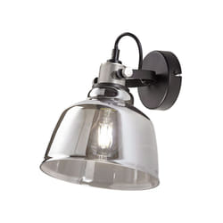 Perenz - Applique Contemporanea Vintage Metallo Nero Vetro Fumè 1 Luce E27