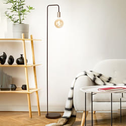 Perenz - Piantana Industrial-Minimal-Nordico Vector Metallo Nero 1 Luce E27