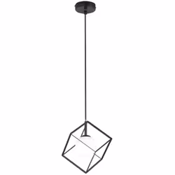 Collezione Cube LUCE GEOMETRICA Sospensione realizzata in metallo verniciato di colore nero, forma cubica e il design moderno ...