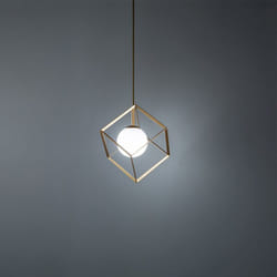 Perenz - Sospensione Contemporanea Cube Metallo Oro 1 Luce G9