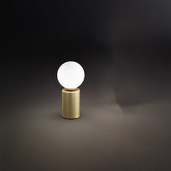 Perenz - Lampada Da Scrivania Contemporanea Birillo Metallo Oro Vetro Bianco 1 Luce G9