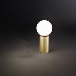 Perenz - Lampada Da Scrivania Contemporanea Birillo Metallo Oro Vetro Bianco 1 Luce E14