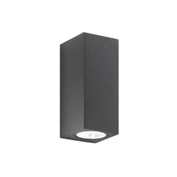 Applique Da Esterno Moderna Monolite Alluminio Grigio Grafite 2 Luci Gx53