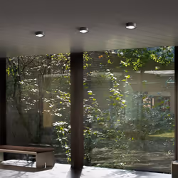 Collezione Fanale LA LAMPADA VERSATILE Plafoniera in alluminio antracite progettata per uso esterno o interno, dalla forma ci ...