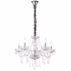 Collezione Venezia LA LAMPADA CHE TI PORTA NELLA CITTA DELL'ARTE Lampadario realizzato in metallo e vetro trasparente, presen ...