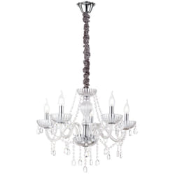 Perenz - Lampadario Classico Venezia Vetro Trasparente 5 Luci E14