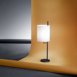 Perenz - Lampada Da Scrivania Contemporanea Ram Hotel Metallo Nero Tessuto 1 Luce E27