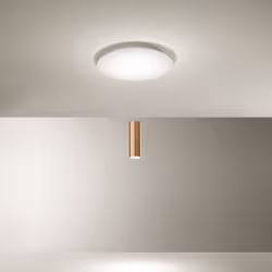 Collezione Hang LA PLAFONIERA CHE PARLA DI TE Plafoniera in metallo verniciato bianco, dal design moderno ed elegante. Si ada ...