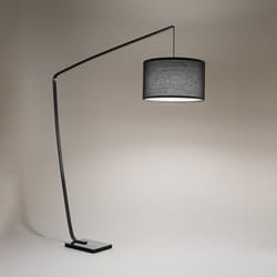 Perenz - Piantana Contemporanea Zoe Alluminio Nero Nero e Marrone Marmo 1 Luce E27