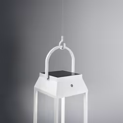Collezione Lanterna LUCE, Gancio Per Lanterna in Acrilico Bianco.