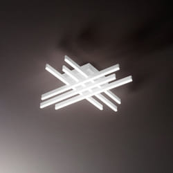Perenz - Plafoniera Moderna Laser Alluminio Bianco Acrilico Led 45W 3000K