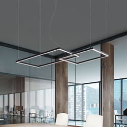 Perenz - Sospensione Moderna Cross Metallo Nero Acrilico Led 64W 3000K