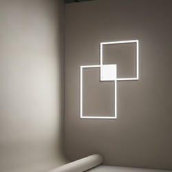 Perenz - Plafoniera Moderna Cross Metallo Bianco Acrilico Led 64W 3000K