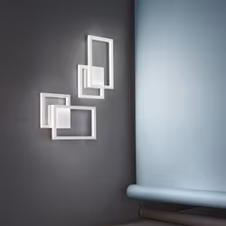 Collezione Cross LA LAMPADA CHE FA DA DESIGN Applique in Alluminio Verniciato Bianco è un'applique moderna e minimalista con  ...