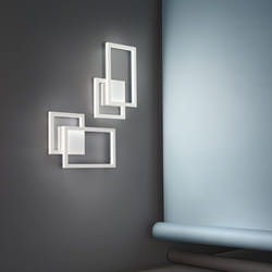 Perenz - Applique Moderna Cross Metallo Bianco Acrilico Led 20W 3000K