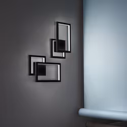Collezione Cross LA LAMPADA CHE FA DA DESIGN Applique in Alluminio Verniciato nero è un'applique moderna e minimalista con un ...