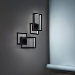 Perenz - Applique Moderna Cross Metallo Nero Acrilico Led 20W 3000K