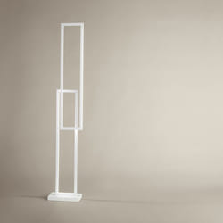 Perenz - Piantana Moderna Cross Metallo Bianco Acrilico Led 64W 3000K