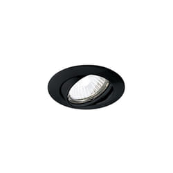 Faretto Incasso Orientabile Contemporaneo Oasis Metallo Nero Vetro 1 Luce Gu10