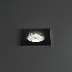 Perenz - Faretto Incasso Quadrato Contemporaneo Oasis Metallo Nero Vetro 1 Luce Gu10