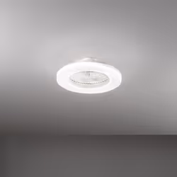 Collezione Ring SOFFI DI LUCE Ventilatore a plafone in ABS Bianco opaco Modulo a 5 pale in acrilico trasparente Diffusore in  ...