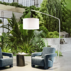 Perenz - Piantana Contemporanea Zoe Alluminio Bianco Marmo 1 Luce E27