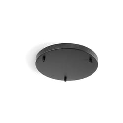 Perenz - Rosone Multicavo 3 Fori In Metallo Nero Opaco D35Cm