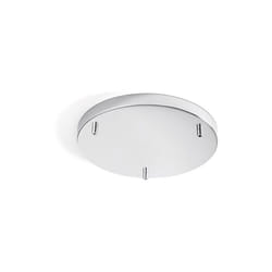 Perenz - Rosone Multicavo 3 Fori In Metallo Cromo Spazzolato D35Cm