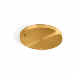 Collezione Ampolla COMBINA IL TUO STILE Rosone multicavo 3 fori in metallo verniciato a polvere colore ottone brunito diametr ...