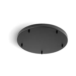 Rosone Multicavo 5 Fori In Metallo Nero Opaco D45Cm