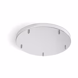 Collezione Ampolla COMBINA IL TUO STILE Rosone multicavo 5 fori in metallo verniciato a polvere colore cromo spazzolato diame ...