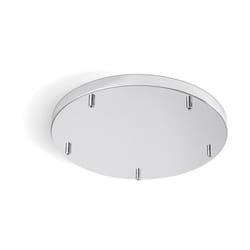 Perenz - Rosone Multicavo 5 Fori In Metallo Cromo Spazzolato D45Cm