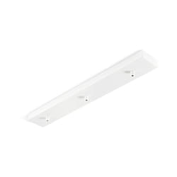 Rosone Multicavo 3 Fori In Metallo Bianco Opaco L60Cm