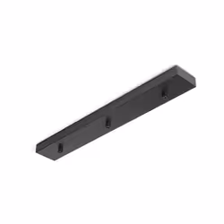 Collezione Ampolla COMBINA IL TUO STILE Rosone multicavo 3 fori in metallo verniciato a polvere colore nero opaco con una lun ...
