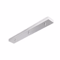 Collezione Ampolla COMBINA IL TUO STILE Rosone multicavo 3 fori in metallo verniciato a polvere colore cromo lucido con una l ...