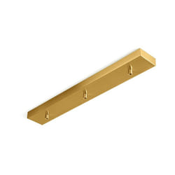 Perenz - Rosone Multicavo 3 Fori In Metallo Ottone Brunito L60Cm